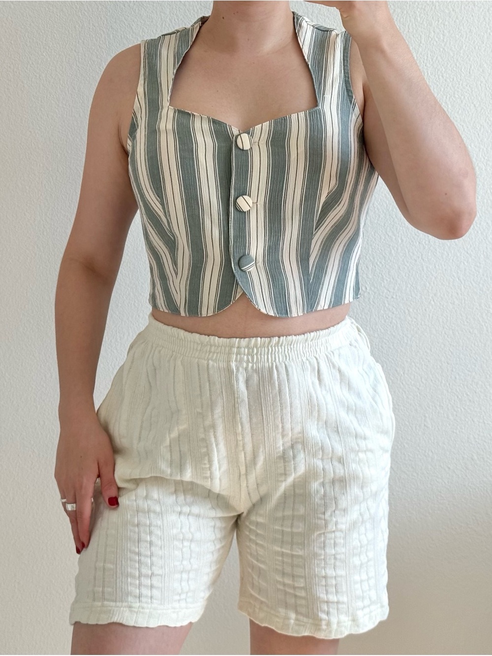 Vintage Gsl Vest Top Button Up